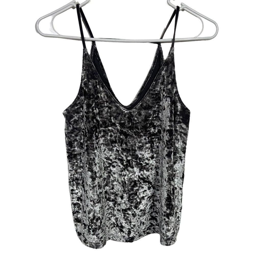American Eagle Crushed Velvet V-Neck Tank Top